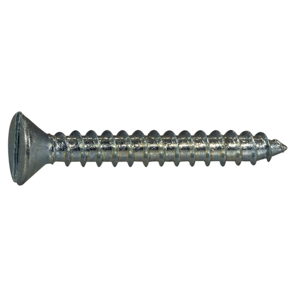 Midwest Fastener Sheet Metal Screw, #10 x 1-1/2 in, Zinc Plated Steel Flat Head Slotted Drive, 30 PK 61574 - main